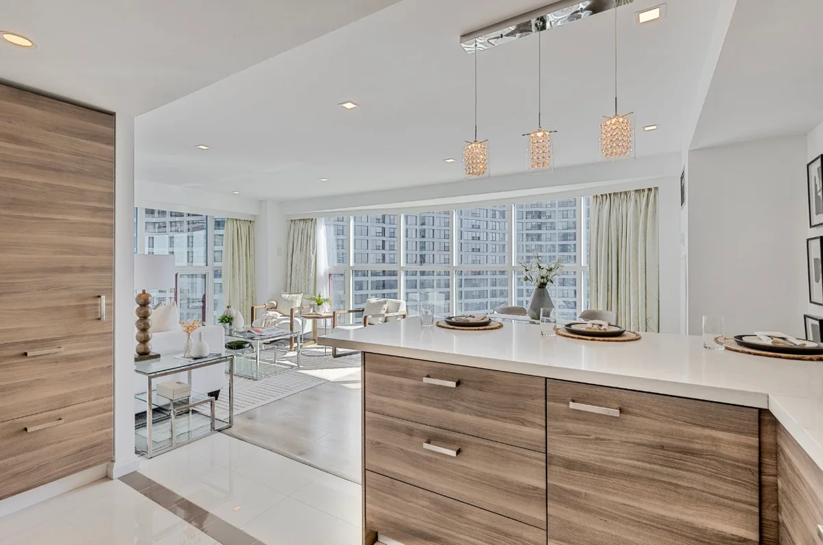 Living room, Harbourfront condo staged by Kelly Allan Design