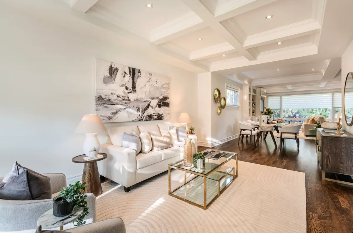 Living room, Toronto home staged by Kelly Allan Design